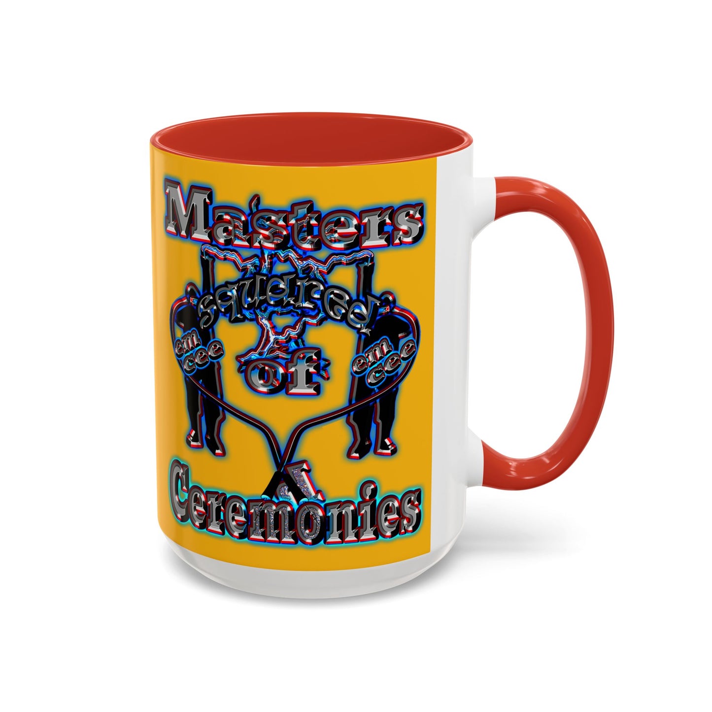 em cee squared - Accent Mug (yellow)