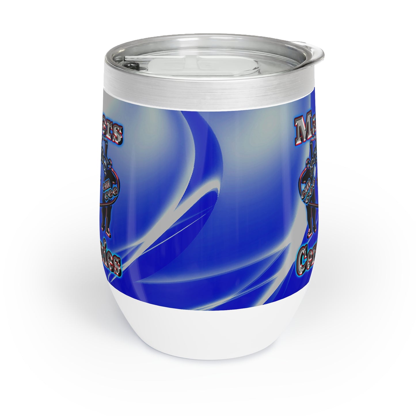 em cee squared - Chill Wine Tumbler (blue-white wave)
