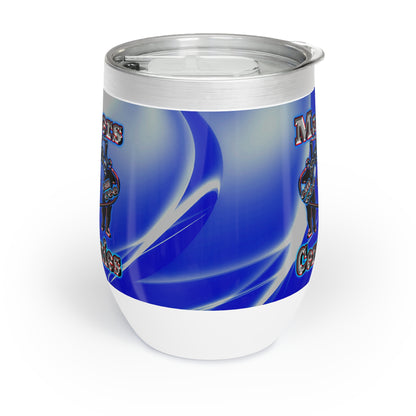 em cee squared - Chill Wine Tumbler (blue-white wave)