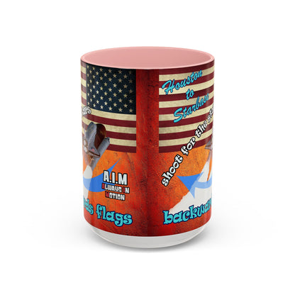 shoot for the stars - Accent Mug (burnt orange)
