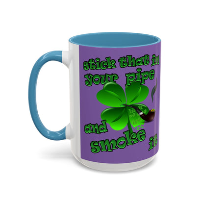 celtics logo - Accent Mug (light purple)