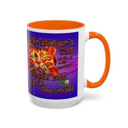 schrodinger's cat - Accent Mug (purple-pink wave)