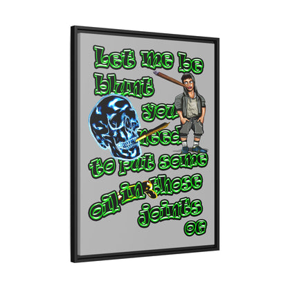 og - framed canvas art (light grey)
