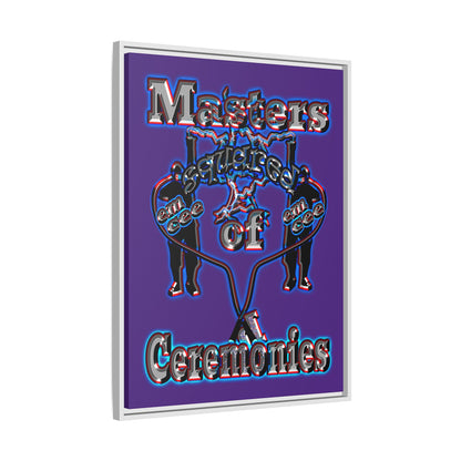 em cee squared - framed canvas art (purple)