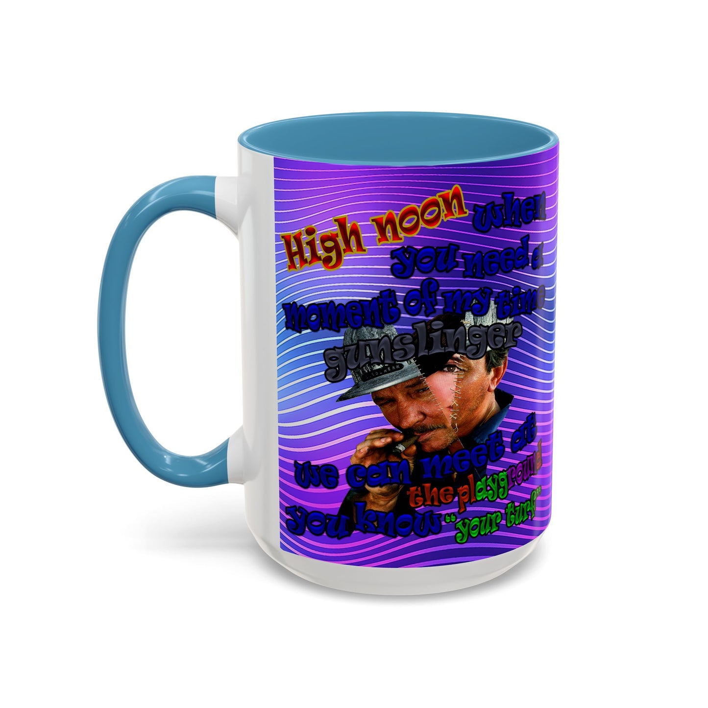 high noon - Accent Mug (purple wave)
