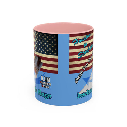 shoot for the stars - Accent Mug (light blue)