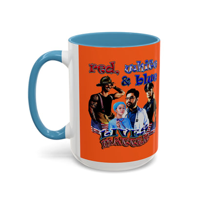 rw&b lives matter - Accent Mug (orange)