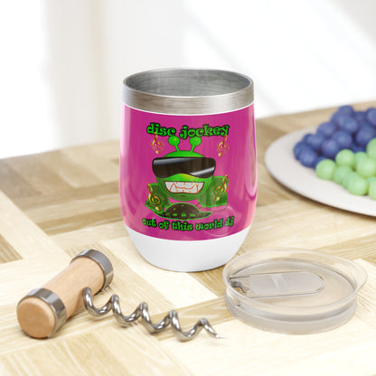 disc jockey - Chill Wine Tumbler (pink)