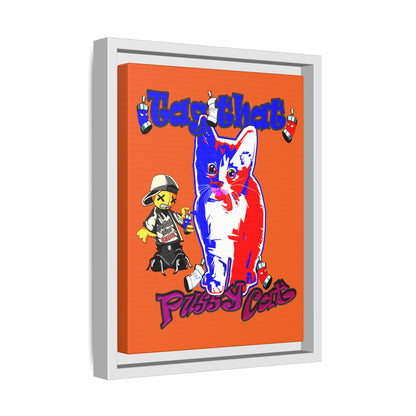 tag that - framed canvas art (orange)