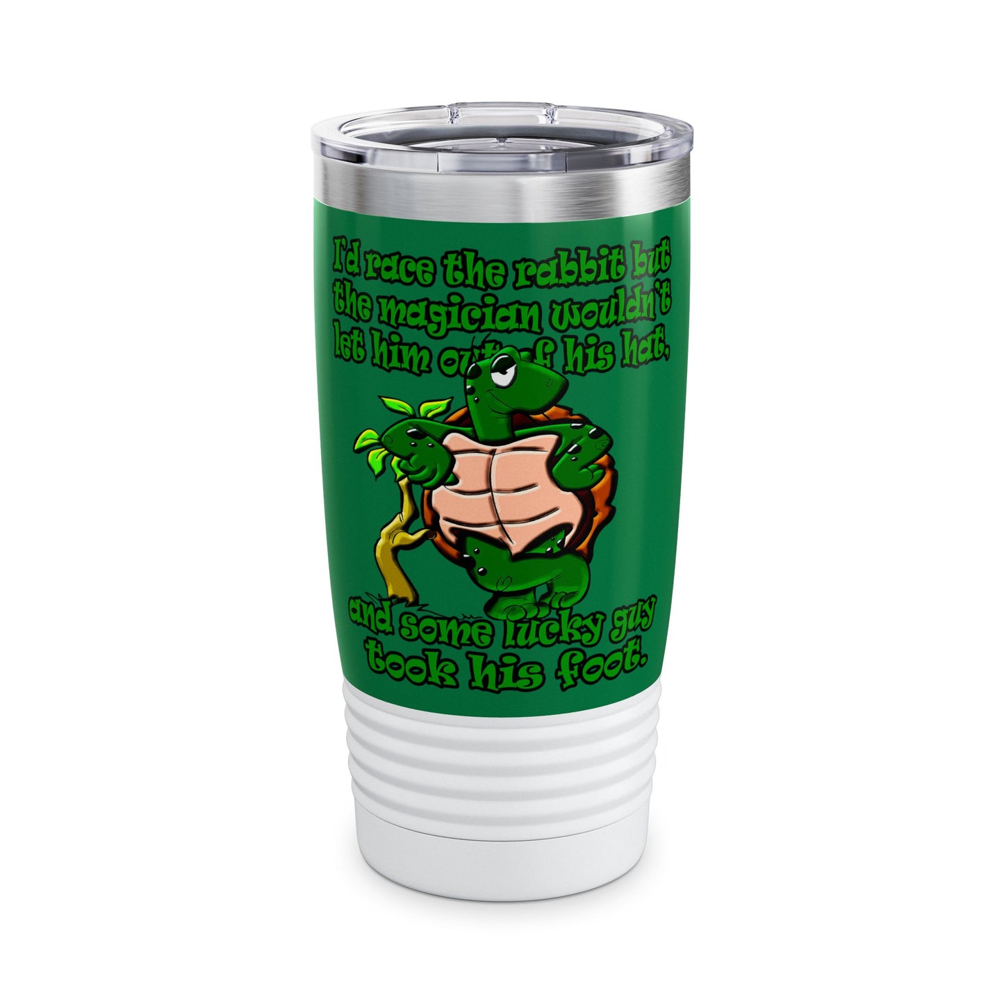 turtle race - Ringneck Tumbler, 20oz (dark green)