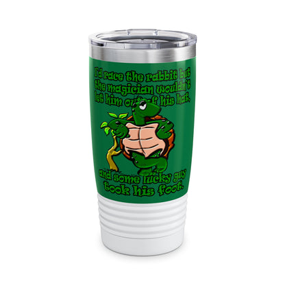 turtle race - Ringneck Tumbler, 20oz (dark green)