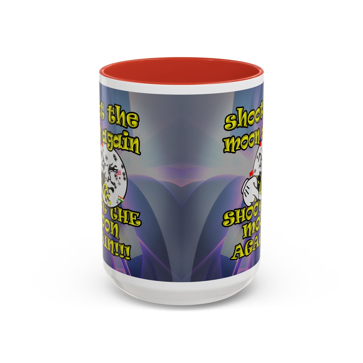 shoot the moon again - Accent Mug (grey-pink wave)