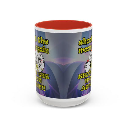 shoot the moon again - Accent Mug (grey-pink wave)