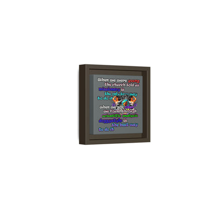 doggystyle - framed canvas art (dark grey)