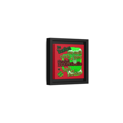 celtics logo - framed canvas art (dark red)