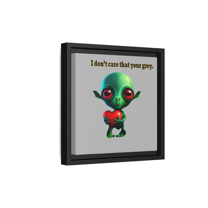 I don't care that your grey - framed canvas art (light grey)