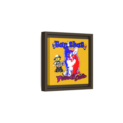 tag that - framed canvas art (yellow)