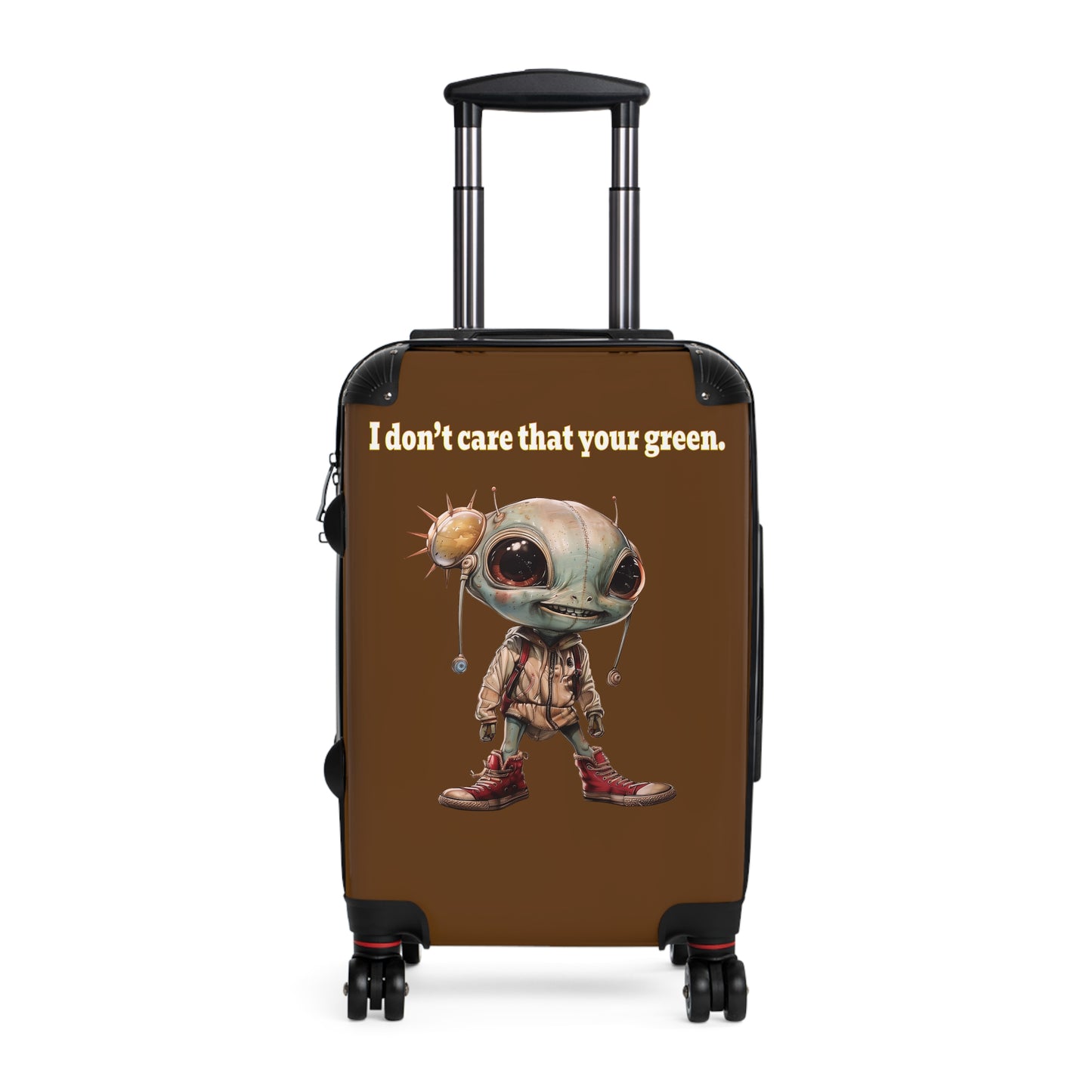 I don't care that your green - Suitcase (brown)