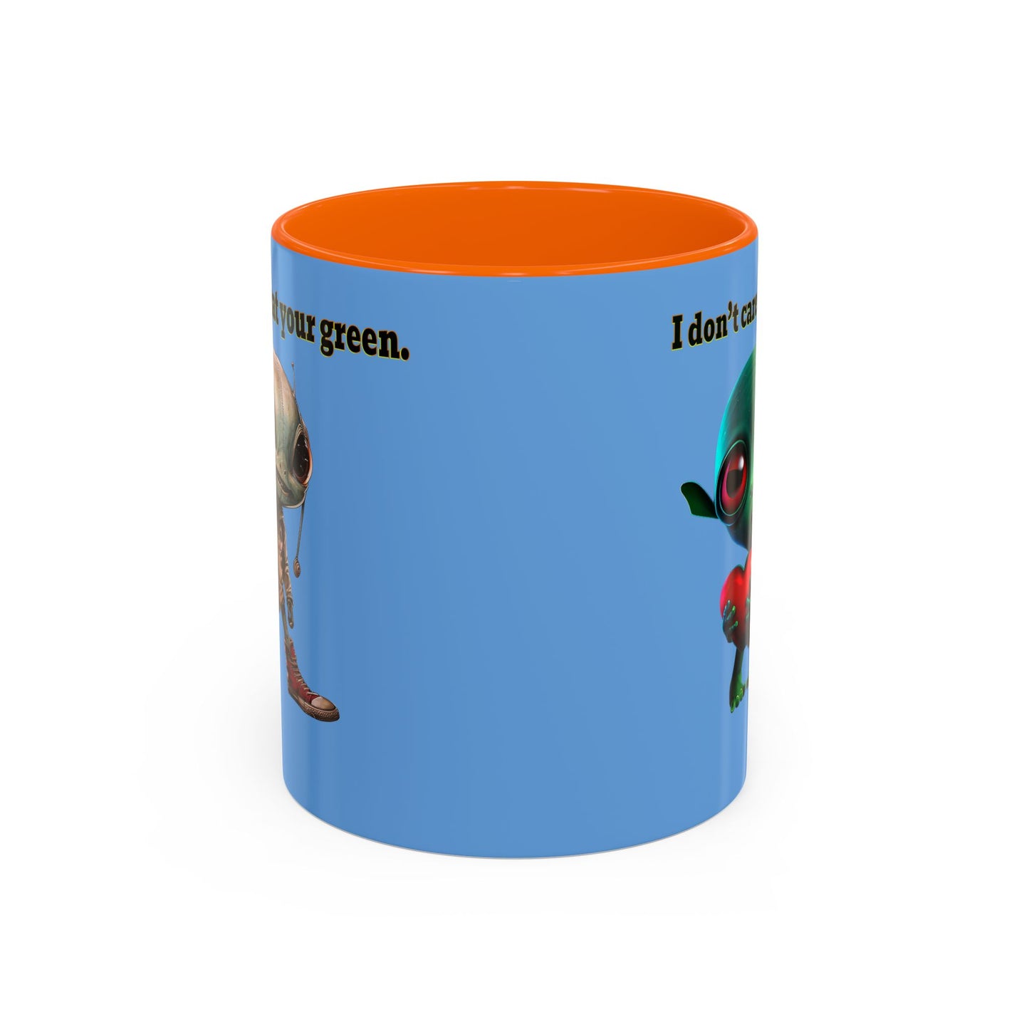 I don't care that your grey - Accent Mug (light blue)