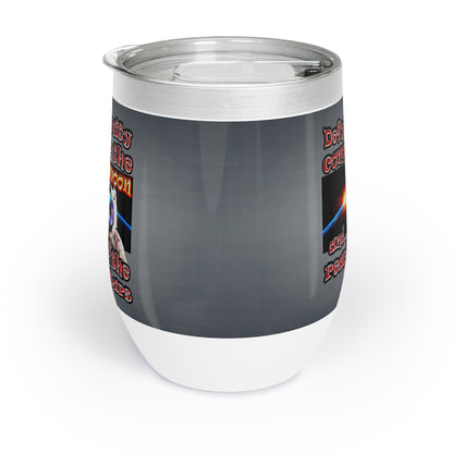 defy conquer reach - Chill Wine Tumbler (grey-light grey)
