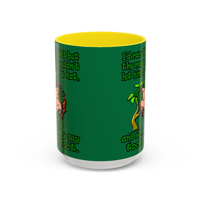 turtle race - Accent Mug (dark green)
