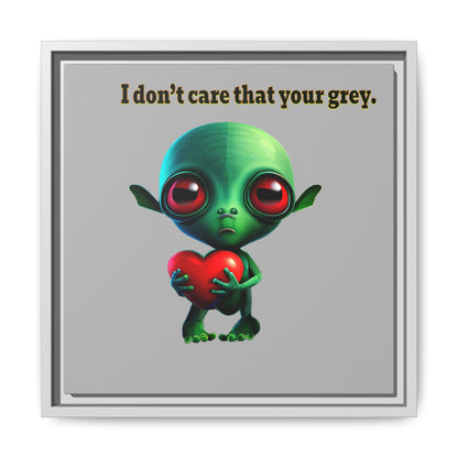 I don't care that your grey - framed canvas art (light grey)