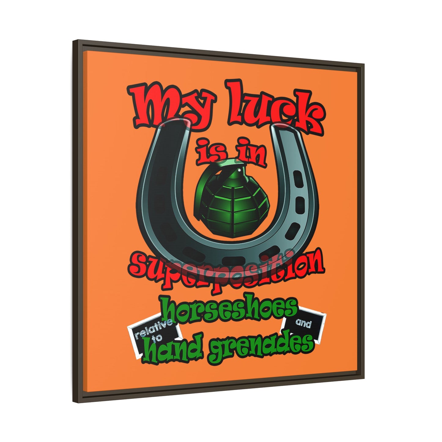 my luck - framed canvas art (crusta)