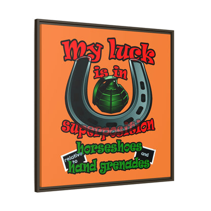 my luck - framed canvas art (crusta)