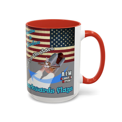 shoot for the stars - Accent Mug (grey)