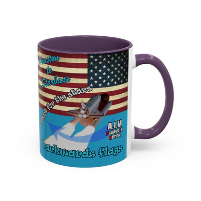 shoot for the stars - Accent Mug (turquoise)