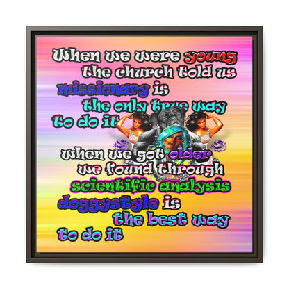 doggystyle - framed canvas art (color blur)