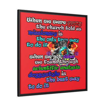 doggystyle - framed canvas art (red)
