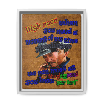 high noon - framed canvas art (brown papyrus)