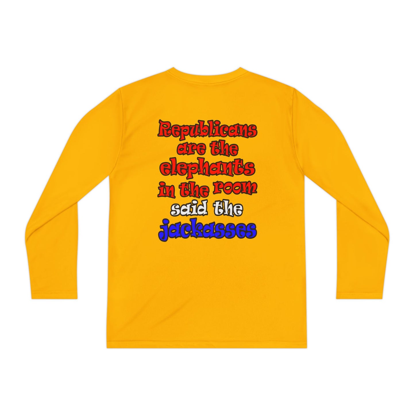 donkeys and elephants - Youth Long Sleeve Competitor Tee