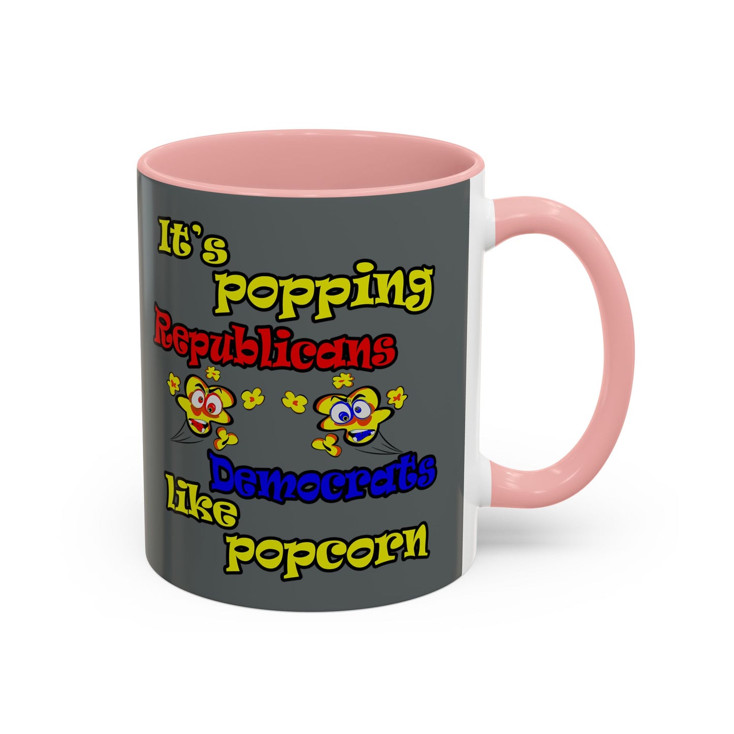 popping like popcorn - Accent Mug (dark grey)