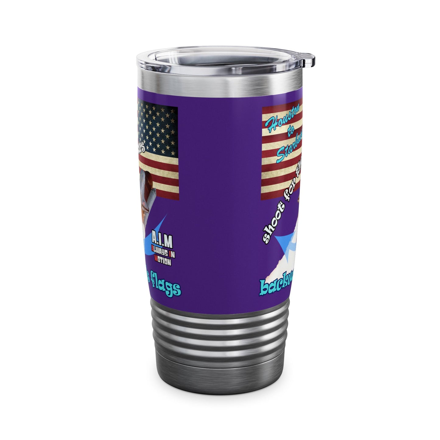 shoot for the stars - Ringneck Tumbler, 20oz (purple)