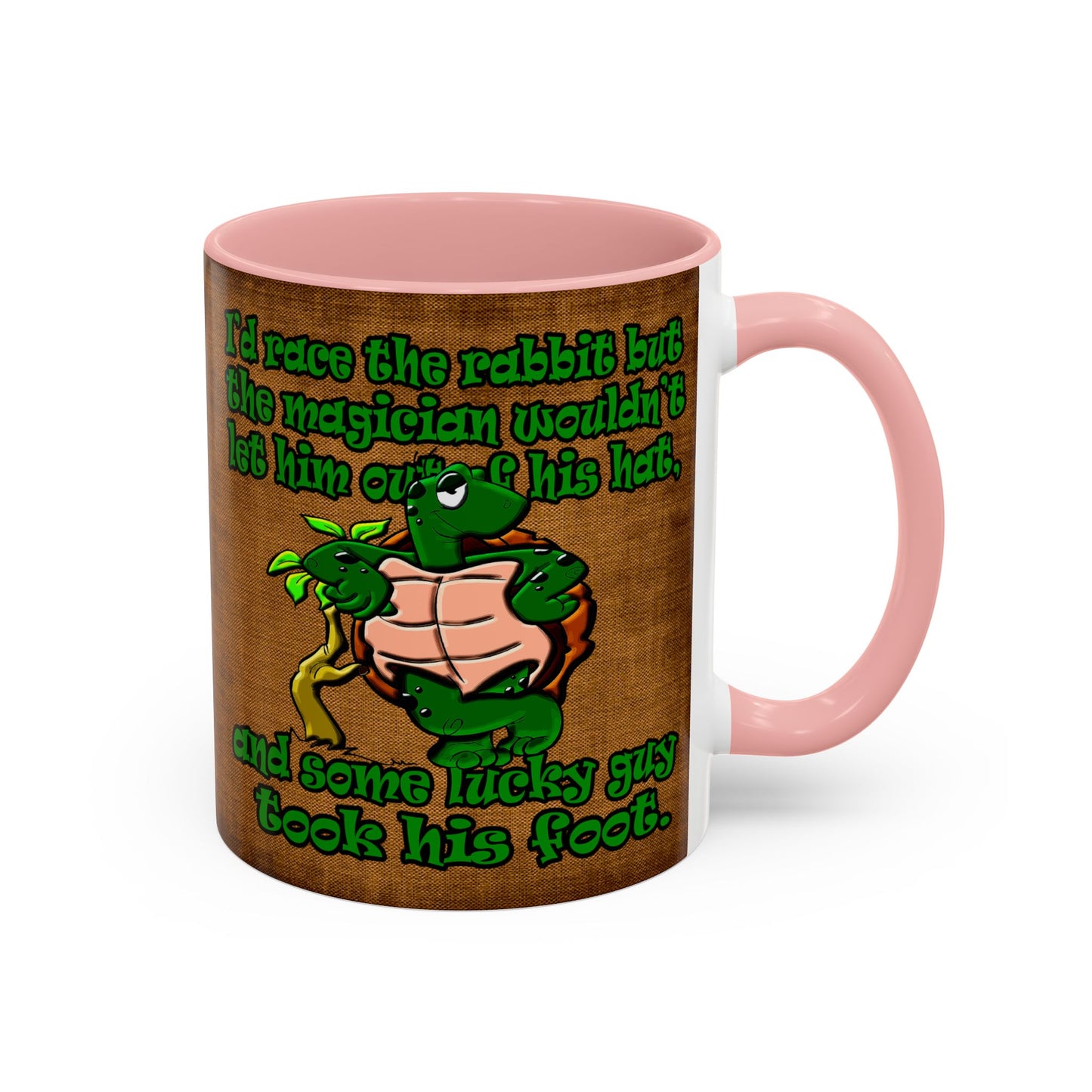 turtle race - Accent Mug (brown papyrus)