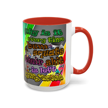 the bum's shit - Accent Mug (rainbow split)
