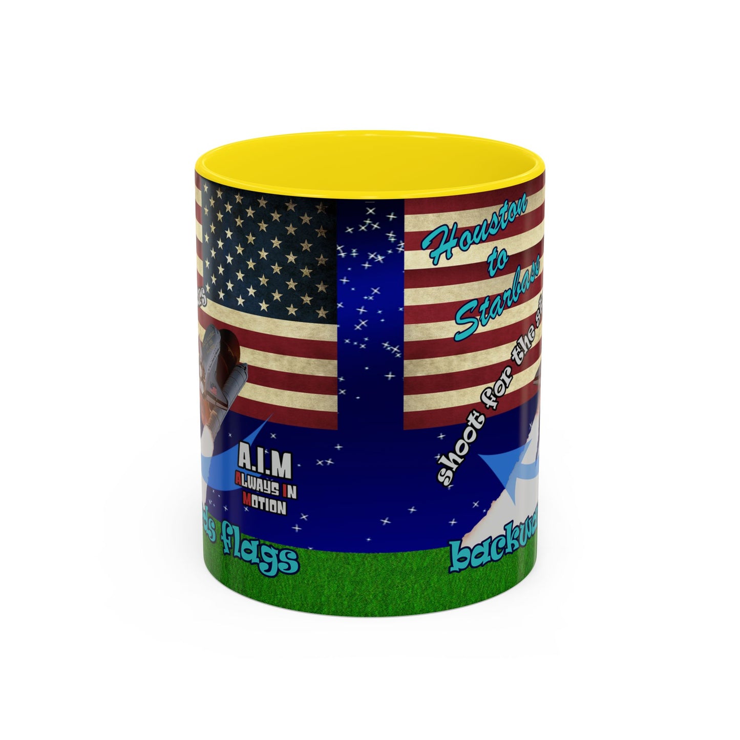 shoot for the stars - Accent Mug ('snoops' background)