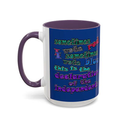 declaration of the independents - Accent Mug (dark blue)