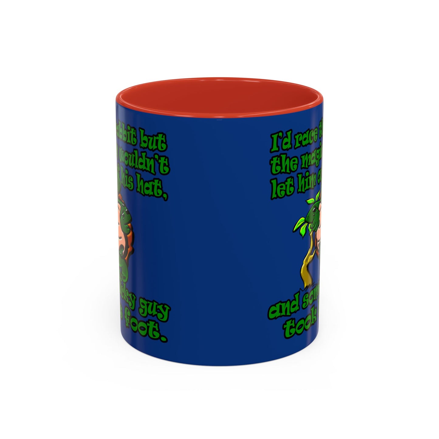 turtle race - Accent Mug (dark blue)