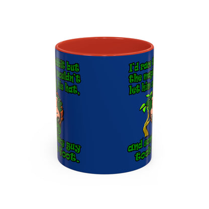 turtle race - Accent Mug (dark blue)