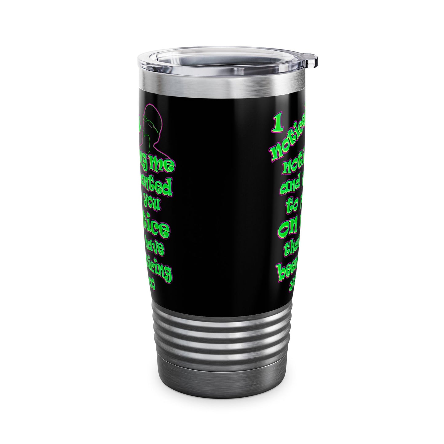 noticed you noticing - Ringneck Tumbler, 20oz (black)