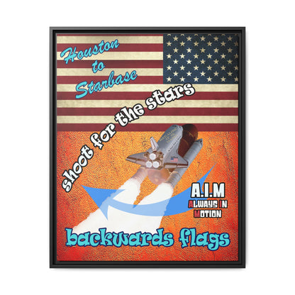 shoot for the stars - framed canvas art (burnt orange)
