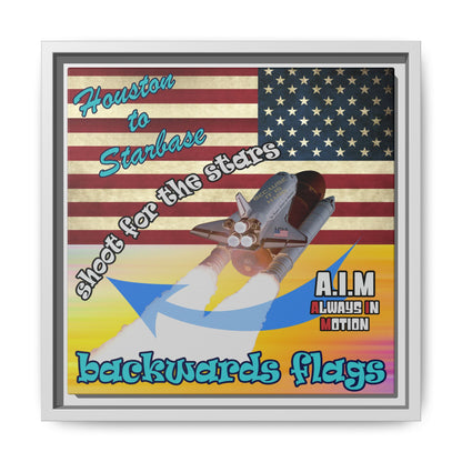 shoot for the stars - framed canvas art (color blur)
