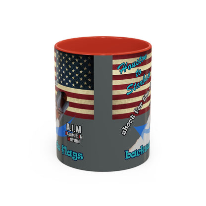 shoot for the stars - Accent Mug (dark grey)
