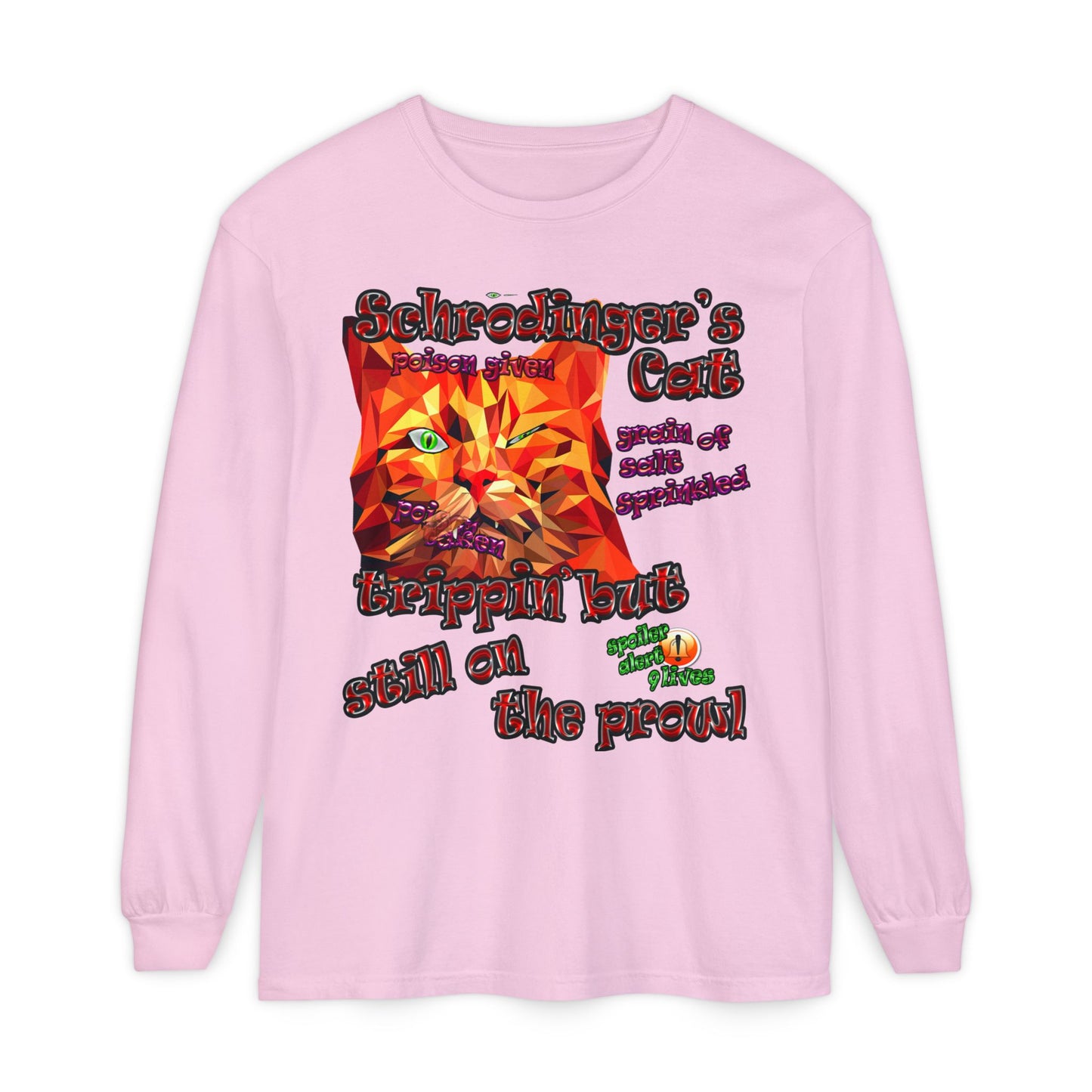 schrodinger's cat - Unisex Garment-dyed Long Sleeve T-Shirt