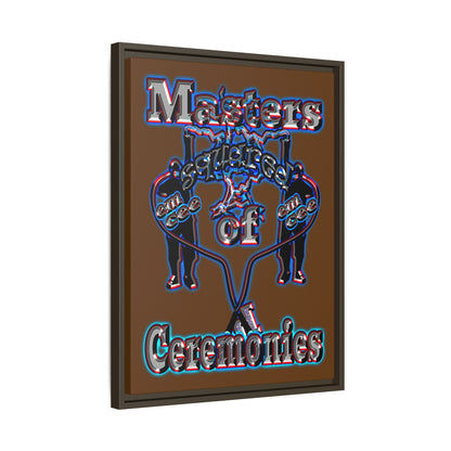 em cee squared - framed canvas art (brown)