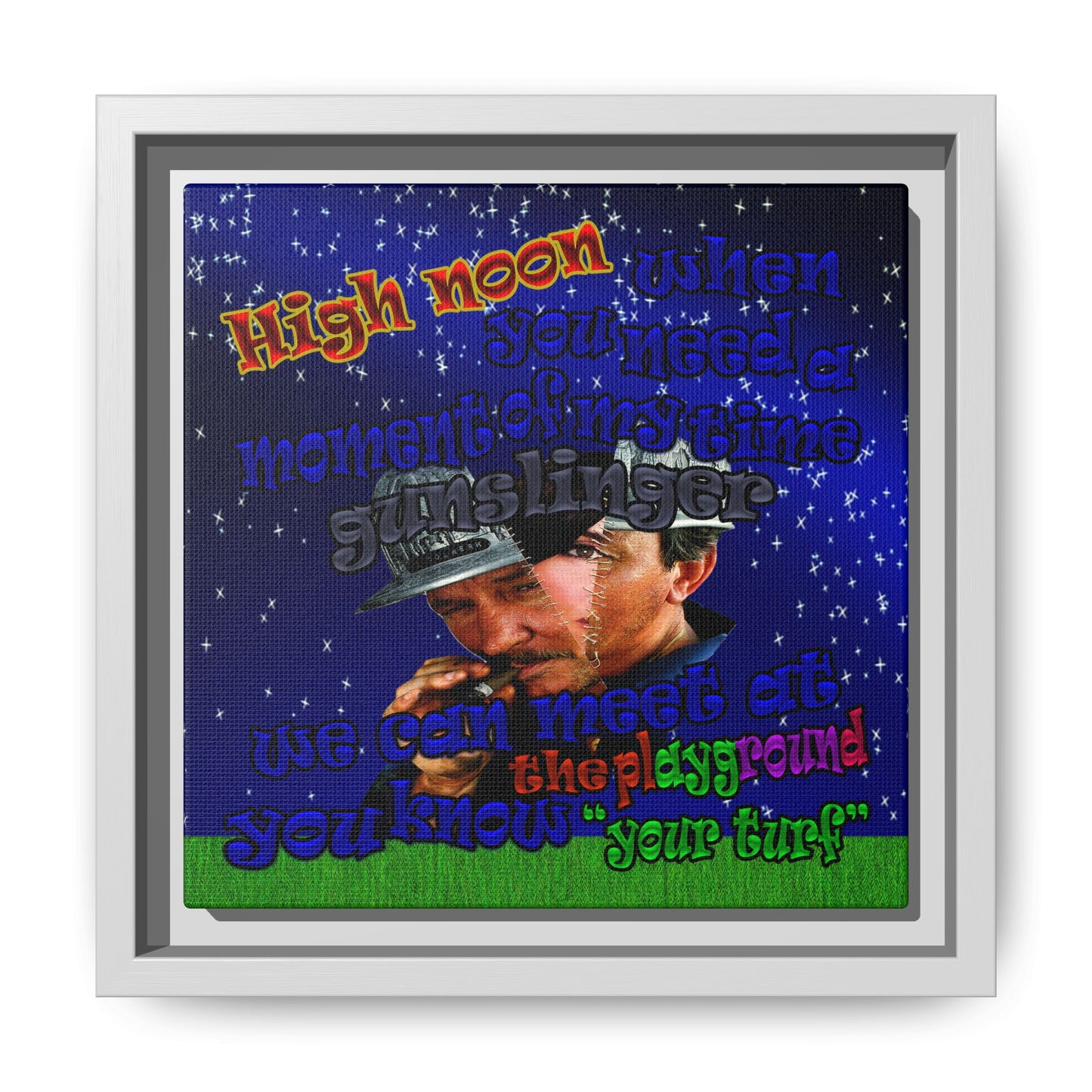 high noon - framed canvas art ('snoops' background)