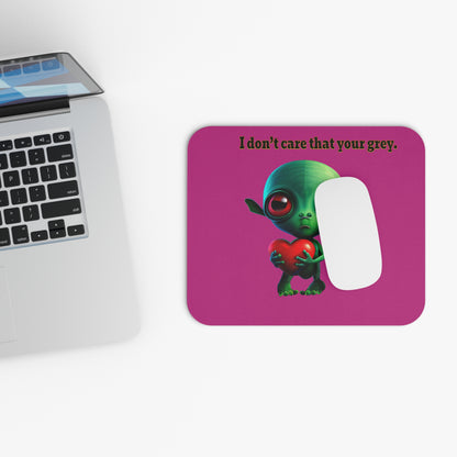 I don't care that your grey - Mouse Pad (Rectangle) (pink)